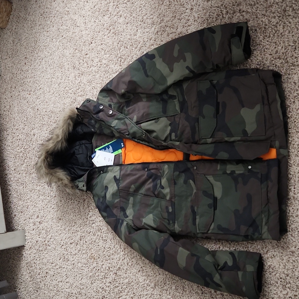 H&M Hooded Camo Print Jacket Men's Size XSmall New